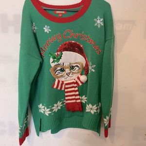 Meowy Christmas sweater by Holiday Editions